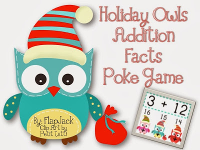 http://www.teacherspayteachers.com/Product/HOLIDAY-Owl-Addition-Facts-Poke-Game-995544