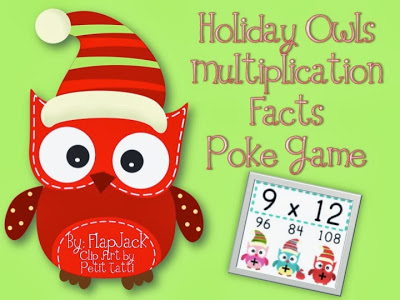 http://www.teacherspayteachers.com/Product/HOLIDAY-Owl-MULTIPLICATION-Facts-Poke-Game-995569