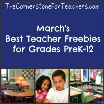 http://thecornerstoneforteachers.com/2014/03/best-teacher-freebies-march.html