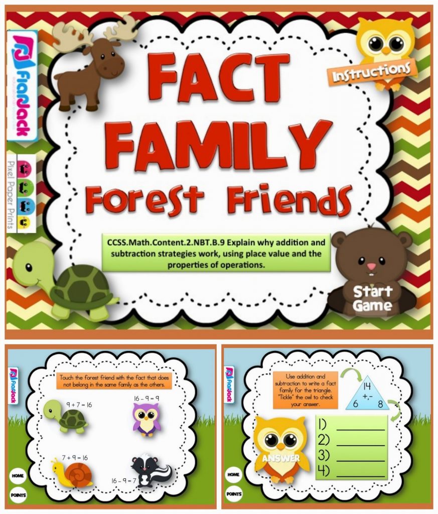 http://www.teacherspayteachers.com/Product/Fact-Family-Forest-Friends-Smart-Board-Game-CCSS2NBTB9-1232742