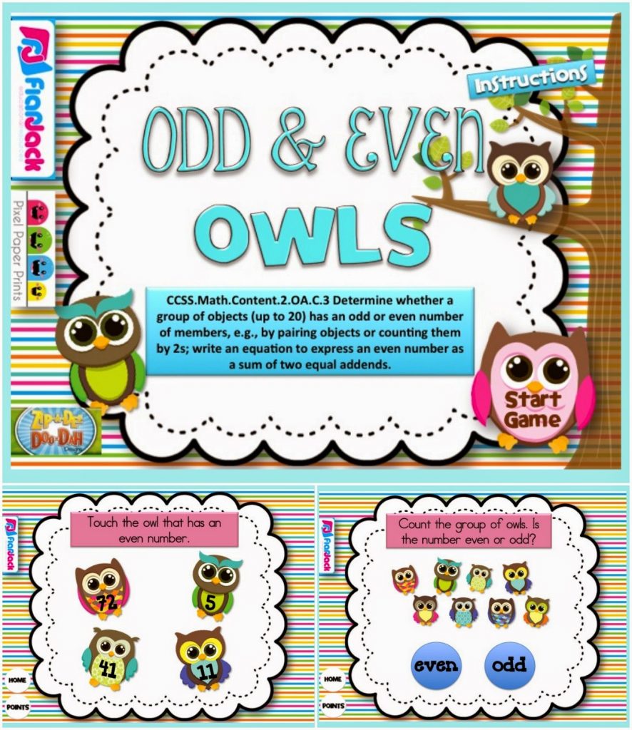 http://www.teacherspayteachers.com/Product/Odd-and-Even-Owls-Smart-Board-Game-CCSS2OAC3-1232817
