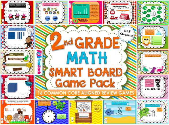 http://www.teacherspayteachers.com/Product/Second-Grade-Math-Smart-Board-Game-Pack-Common-Core-Aligned-1232054