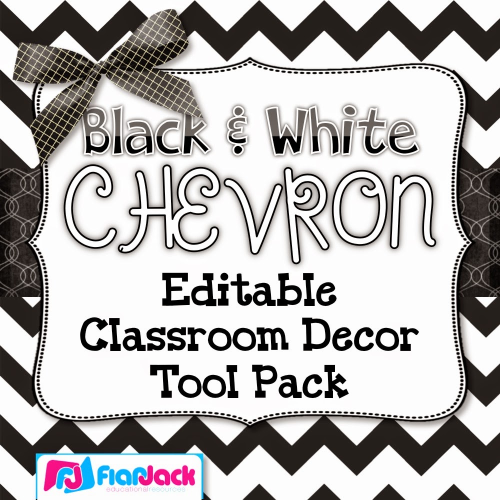 http://www.teacherspayteachers.com/Product/Black-and-White-CHEVRON-Editable-Classroom-Decor-Tool-Pack-1412838