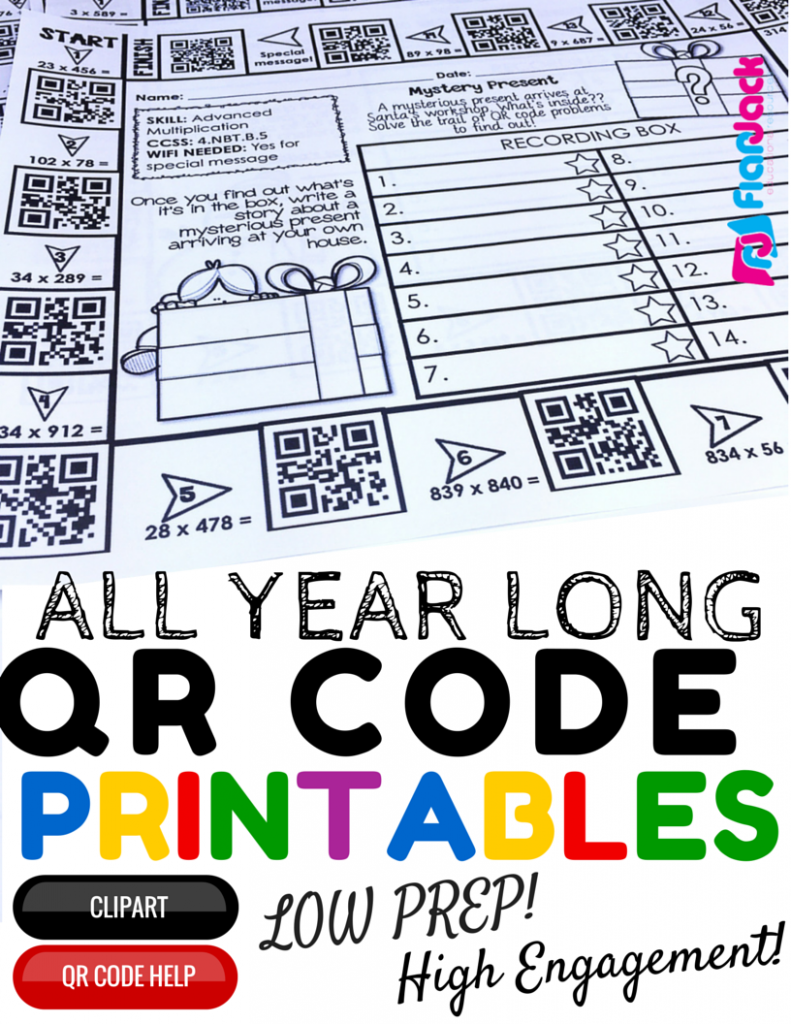 http://www.teacherspayteachers.com/Product/4th-Grade-All-Year-Long-QR-Code-Printables-Low-Prep-1627925