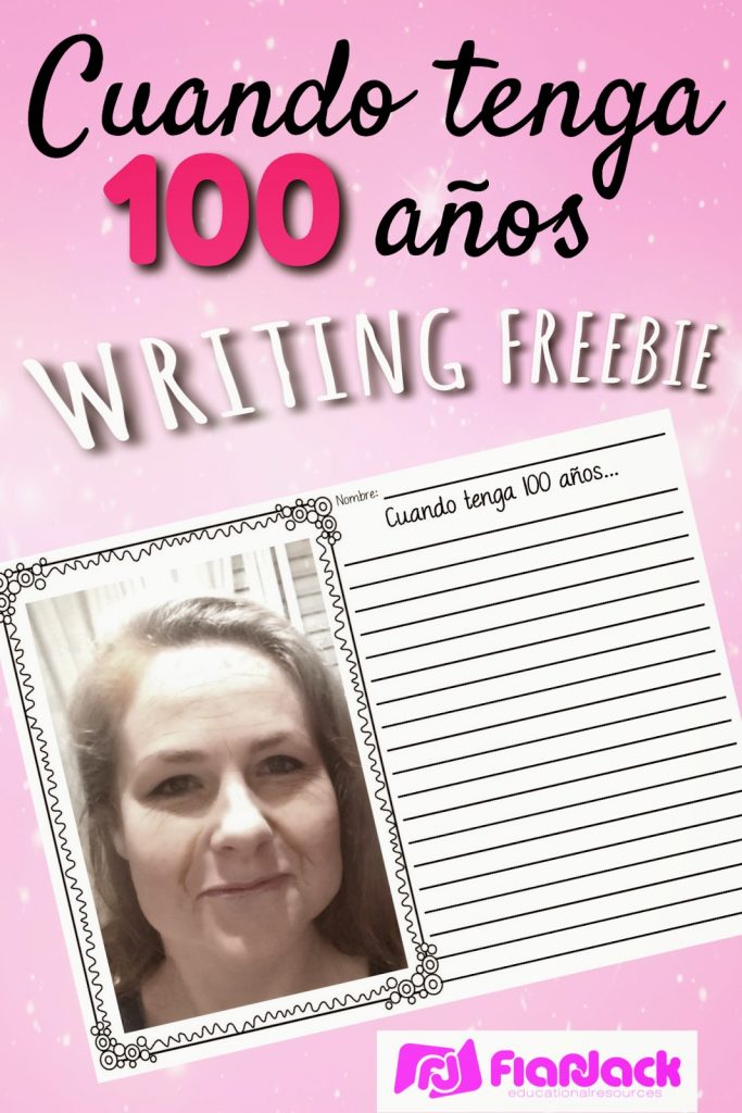   100 Years Old Spanish Writing Freebie