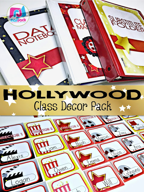  Hollywood Classroom Theme Decor Pack
