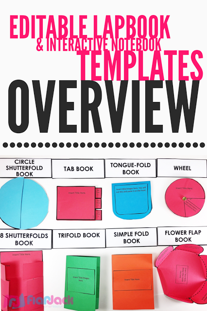 Free Editable Lapbook Interactive Notebook Templates