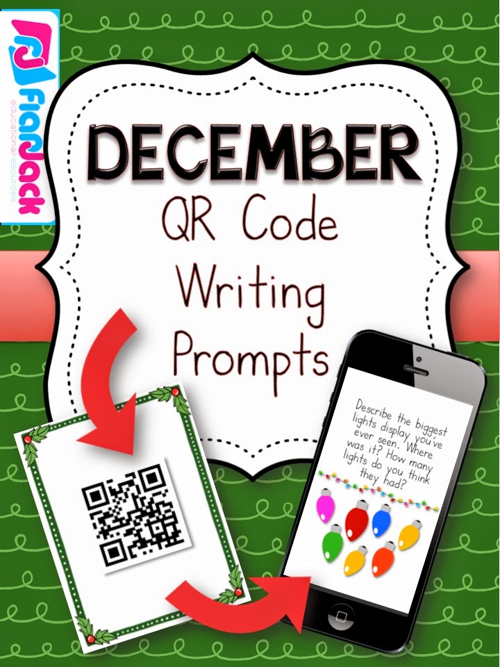 http://www.teacherspayteachers.com/Product/December-QR-Code-Writing-Prompts-1566225