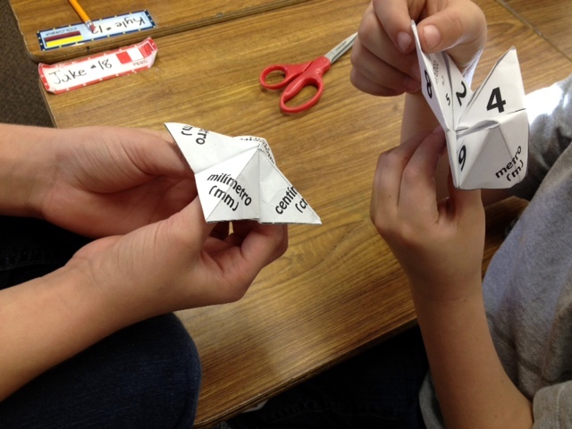 Measurement Paper Quizzers (Cootie Catchers)