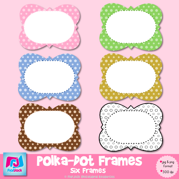 Polka Dot Frames FREEBIE