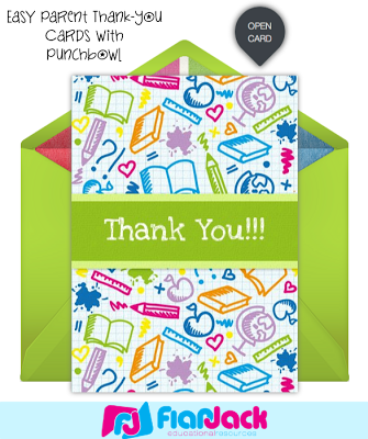 Easy Parent Thank You Digital Cards with Punchbowl