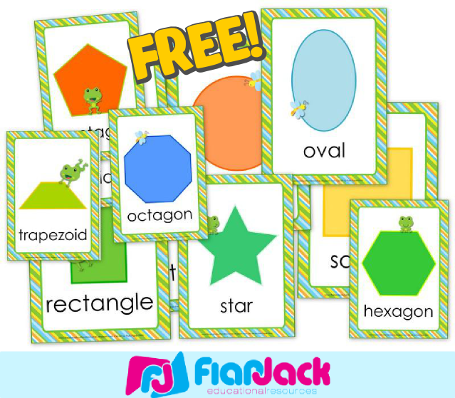 FREE Shapes Posters in English and Spanish