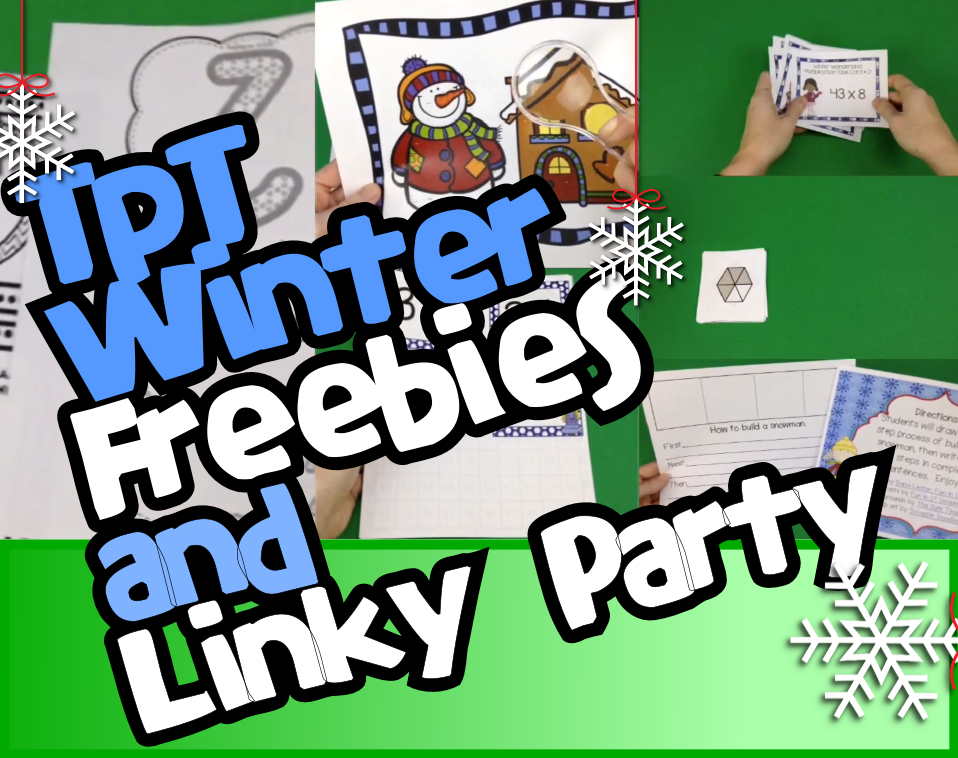 TpT Winter Freebies Video and Linky Party – Check it out and link up!