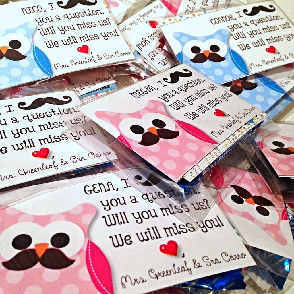 End of the Year FREE Editable Mustache Gift Tags (And Classroom Pack!)