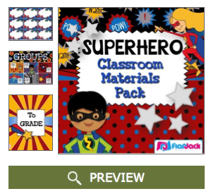 http://www.teacherspayteachers.com/Product/SUPERHERO-Themed-Classroom-Decor-Materials-Pack-1260023