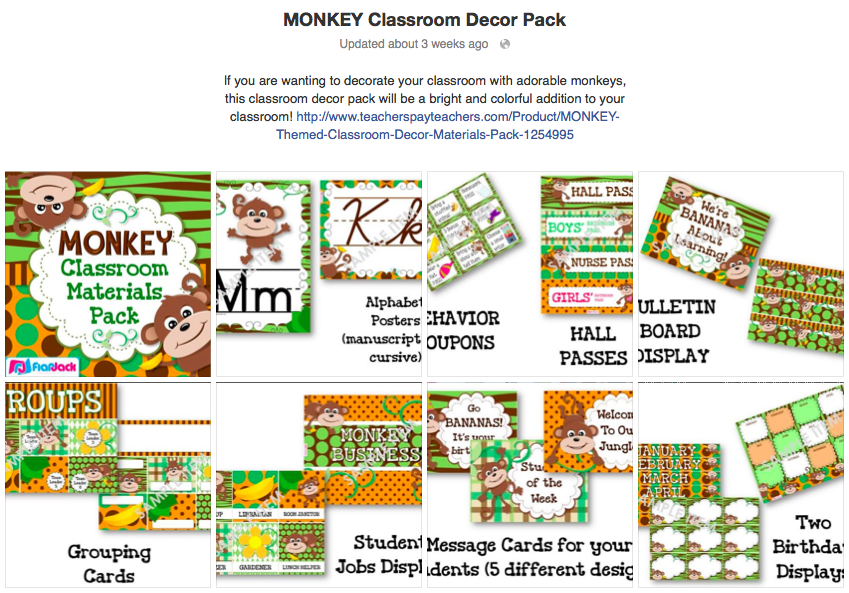 Monkey Themed Classroom Decorations Bundle – Clutter Free Classroom Store