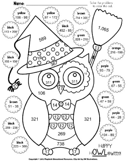 http://www.teacherspayteachers.com/Product/Halloween-Owl-Math-Worksheet-FREE-332777