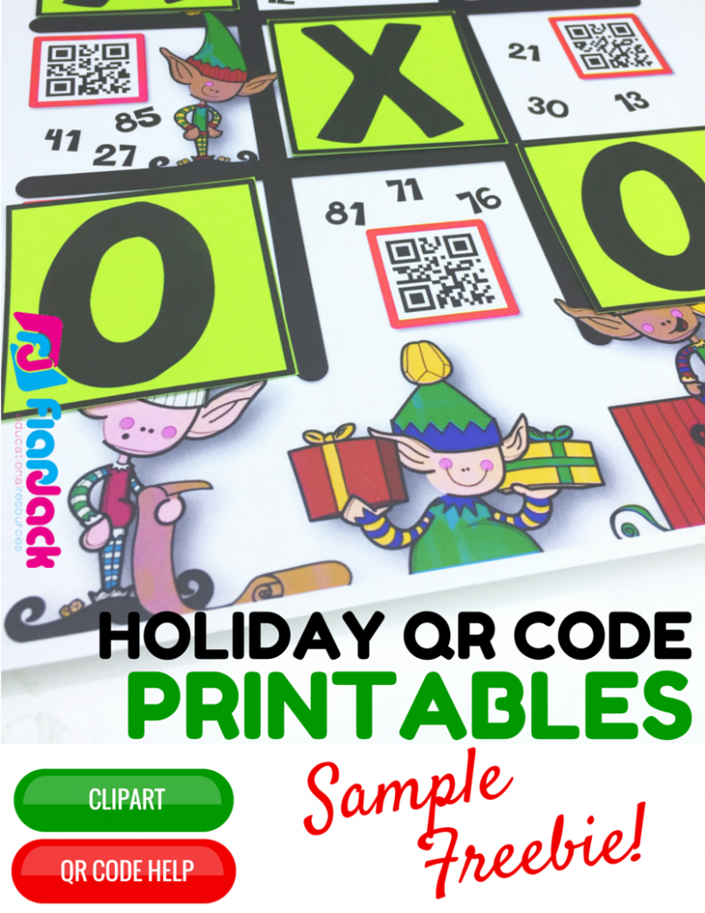  4th Grade Holiday QR Code Printables Sample FREEBIE