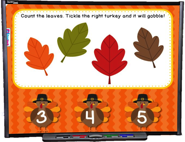 http://www.teacherspayteachers.com/Product/Leaf-Counting-Smart-Board-Game-FREE-400556