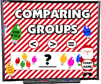 Comparing Numbers FREE Kindergarten Smart Board Games